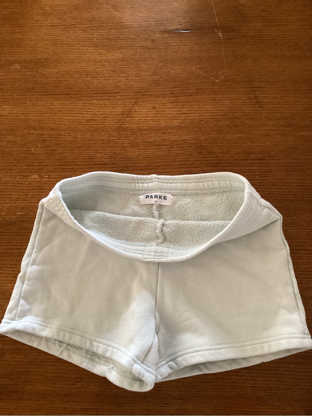 Parke Women's light green Athletic Shorts with Elastic Waist - Picture 3 of 3